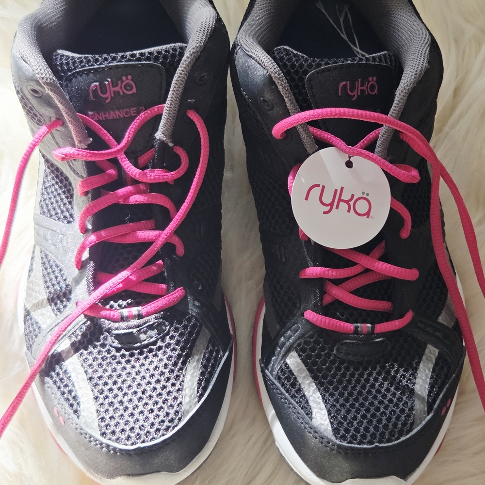 Ryka Women's Black and Pink Athletic Shoes